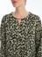 Yeni Sezon Bisiklet Yaka Leopar Desenli Kadın Bluz 3