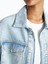Yeni Sezon Gömlek Yaka Oversize Crop Kadın Jean Ceket 3