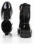 Bağcıklı Fermuarlı Kaymaz Tabanlı Siyah Cilt Kadın Bot 3