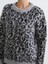Yeni Sezon Bisiklet Yaka Leopar Desenli Kadın Triko Kazak 3