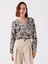 Yeni Sezon Kaçık Yaka Çiçekli Uzun Kollu Kadın Bluz 2