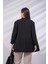 Kadın Büyük Beden Cepli Siyah Ceket 7