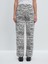 Yeni Sezon Zebra Desenli Straight Fit Kadın Jean Pantolon 2