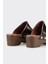 Kahve Deri Kadın Terlik 4