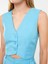 Yeni Sezon Kadın V Yaka Düz Klasik Yelek 4