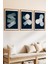 3 Parça Minimalist Soyut Geometri Temalı Ahşap Çerçeve Görünümlü Mdf Tablo Seti 2