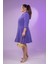 Kadın 33371 Önü Düğmeli Gömlek Mor Elbise 5