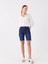 Yeni Sezon Normal Bel Bermuda Fit Kadın Jean Şort 2