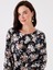 Yeni Sezon Bisiklet Yaka Çiçekli Uzun Kollu Kadın Bluz 3