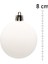 8 cm Düz Mat Beyaz 4