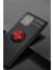 A91 / S10 Lite Kılıf Range Yüzüklü Silikon - Siyah-Kırmızı 2