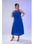 Kadın Büyük Beden Mavi Elbise 2