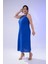 Kadın Büyük Beden Mavi Elbise 5