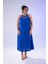 Kadın Büyük Beden Mavi Elbise 7