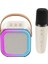 Karaoke Kablosuz Hoparlör Mikrofonlu Rgb Işıklı Bluetooth Speaker Tf Kart/usb Beyaz 2