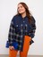 Yeni Sezon Önden Düğme Kapamalı Ekose Uzun Kollu Gabardin Kadın Gömlek Ceket 5