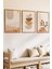 3parça Geometrik Ritimler Temalı Ahşap Çerçeve Görünümlü Mdf Tablo Seti 2