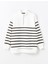 Yeni Sezon Dik Yaka Çizgili Kadın Sweatshirt 5