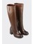 Kahve Deri Kadın Çizme 2