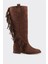 Kahve Deri Kadın Çizme 1
