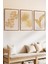 3 Parça Zarif ve Minimalist Doğa Temalı Ahşap Çerçeve Görünümlü Mdf Tablo Seti 2