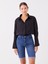 Yeni Sezon Normal Bel Bermuda Fit Kadın Jean Şort 1