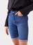 Yeni Sezon Normal Bel Bermuda Fit Kadın Jean Şort 3