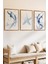 3 Parça Sakin Akış Konsepli Ahşap Çerçeve Görünümlü Mdf Tablo Seti 2