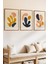 3 Parça Organik Soyutlar Temalı Ahşap Çerçeve Görünümlü Mdf Tablo Seti 2