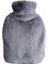 Sıcak Su Torbası Yan Cepli Gri Peluş Termofor 27X17X2CM 1 Litre 3