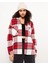 Yeni Sezon Kapüşonlu Ekose Uzun Kollu Flanel Oversize Kadın Oduncu Gömlek Ceket 2