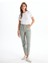 Yeni Sezon Beli Lastikli Slouchy Fit Kadın Jean Pantolon 1