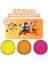 - Yaratıcı Figürlü Doğal Oyun Hamuru Kalıbı Seti - 3X150GR Doğal Oyun Hamuru -Sarı, Turuncu, Pembe 1