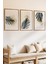 3 Parça Minimal Tropikal Temalı Ahşap Çerçeve Görünümlü Mdf Tablo Seti 2