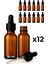 12’li 30 ml Amber Cam Serum Şişesi + Siyah Metal Kapaklı Siyah Uçlu Damlalık 1