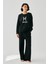 Kadın Siyah Balık Burcu Oversize 2 Iplik Eşofman Ev Giyim Takımı 3