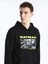Yeni Sezon Uzun Kollu Batman Baskılı Erkek Kalın Hoodie 3