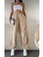 Kadın Cepli Paraşut Pantalon - Bej 1
