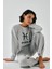Kadın Gri Balık Burcu Oversize 2 Iplik Eşofman Ev Giyim Takımı 1