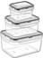 Fresh Box Dikdörtgen 4'lu Set Şeffaf Saklama Kabi 1