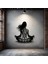 Yoga Pozisyonlu Çiçek Desenli Metal Duvar Dekoru – Huzur ve Dengenin Sembolü 1