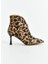 Yeni Sezon Leopar Desenli Kadın Topuklu Bot 2