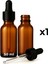 50 ml Amber Cam Serum Şişesi + Siyah Metal Kapaklı Siyah Uçlu Damlalık 1