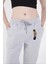 Lastikli Üç Iplik Baskılı Eşofman Pantolon - Gri 6