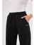 Iki Iplik Bol Paça Eşofman Pantalon - Siyah 5