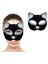Siyah Gümüş Simli Kedi Maskesi 2