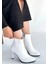 Lvsqvr Mişha Beyaz Cilt Topuklu Bot (Numara: 37) 1