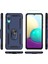 Samsung Galaxy A02 Kılıf Sofya Yüzüklü Silikon Kapak - Lacivert 3