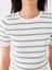 Yeni Sezon Bisiklet Yaka Çizgili Kısa Kollu Kadın Triko Kazak 4