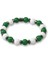 Küre Kesim Yeşil Beyaz Jade Hematit Doğaltaş Erkek Taraftar Bileklik - M2 1